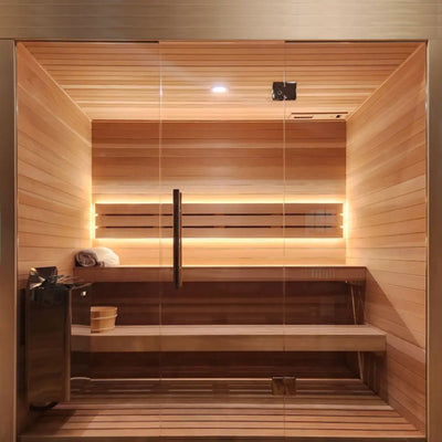 Carbon Smart Saunas - 4' x 6' x 8' - by Finnish Sauna Builders