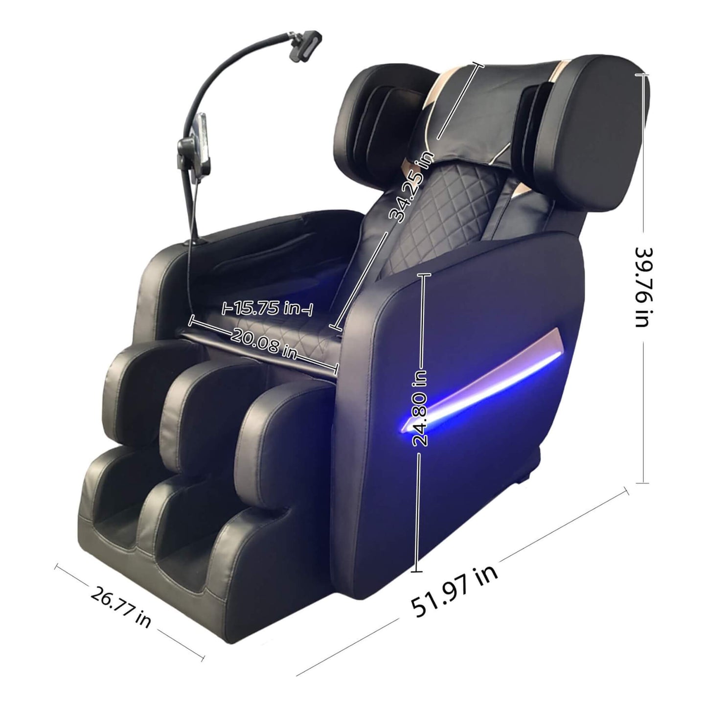 Nocturne Full-Body Zero-Gravity Massage Chair With Retractable Footrest (SAK40593)