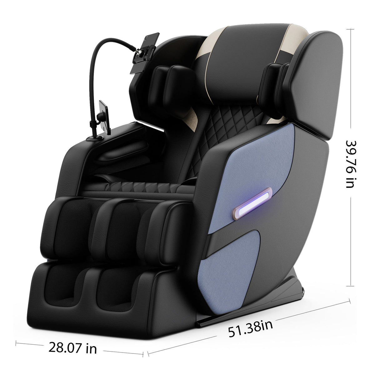 Imperium Full-Body Zero-Gravity Massage Recliner Chair With Ambient Lighting (SAK34591)