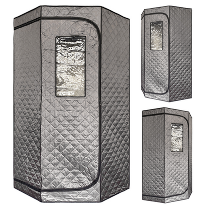 Blisspod Portable Personal Full Body 60 Min Rapid Steam Sauna | Pentagonal | Grey | Powerful 1600 Watts | 3.6L Stronger Steamer | 90X90X190cm