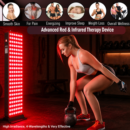 EXESAS 200 LED, 1000W Dual-Chip, Red Light Therapy Device for Full Body, 4-Wavelengths Infrared LED Panel for Skin, Weight, Pain, Wellness