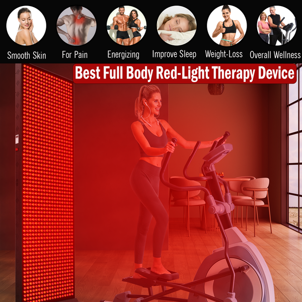 EXESAS 1216 LED, 6080W Dual-Chip, Red Light Device for Full Body, 4-Wavelength Infrared LED Panel for Home Relaxation, Comfort and Everyday Use