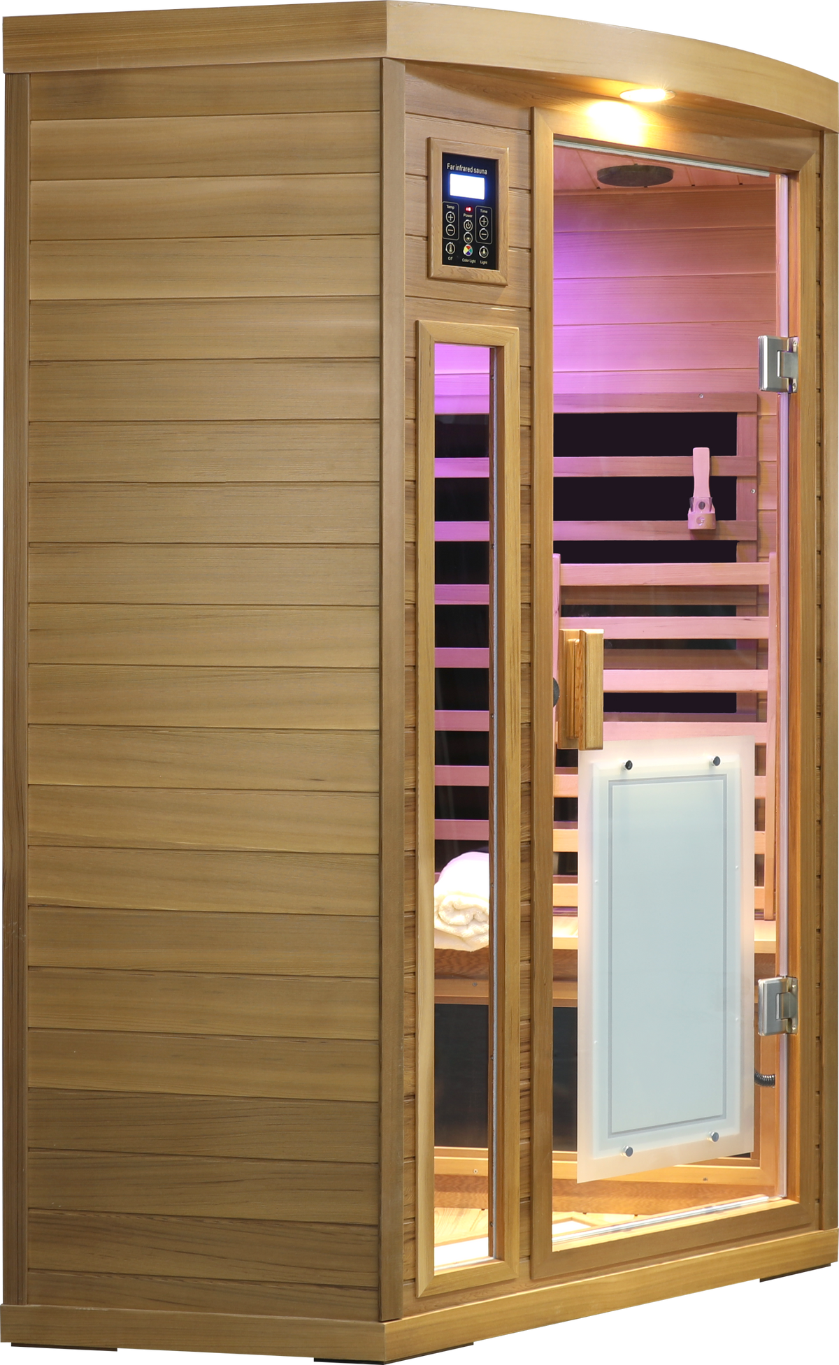 Low EMF Two person Far-infrared Red cedar Deluxe indoor pentagonal sauna room