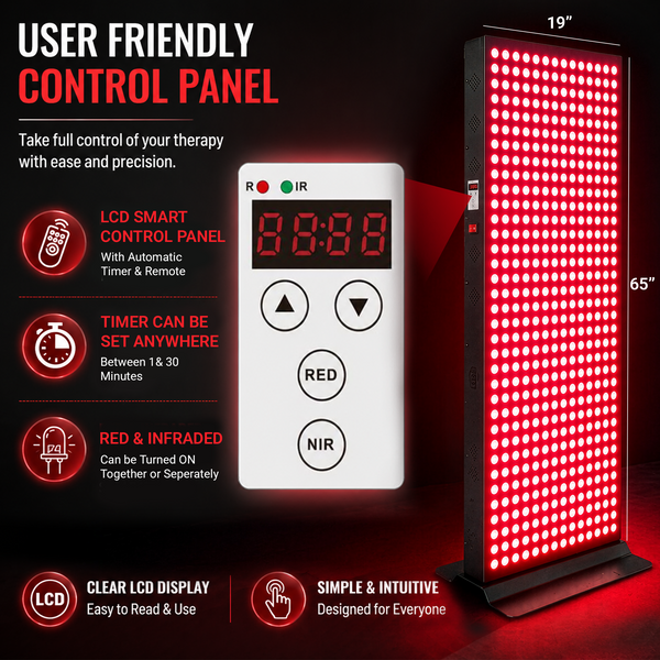 EXESAS 800 LED, 4000W Dual-Chip, Red Light Device for Full Body, 4-Wavelength Infrared LED Panel for Home Relaxation, Comfort and Everyday Use