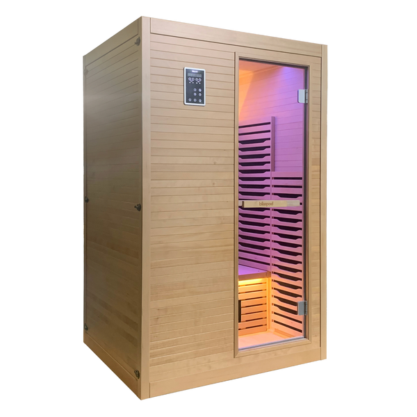 Blisspod | Helsinki | Full Spectrum Ultimate Indoor Sauna | Built In Red Light Panel | 2 Person