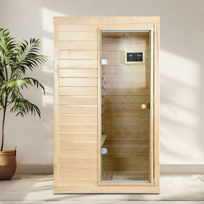 Canadian Hemlock Wood One Person Far Infrared Sauna