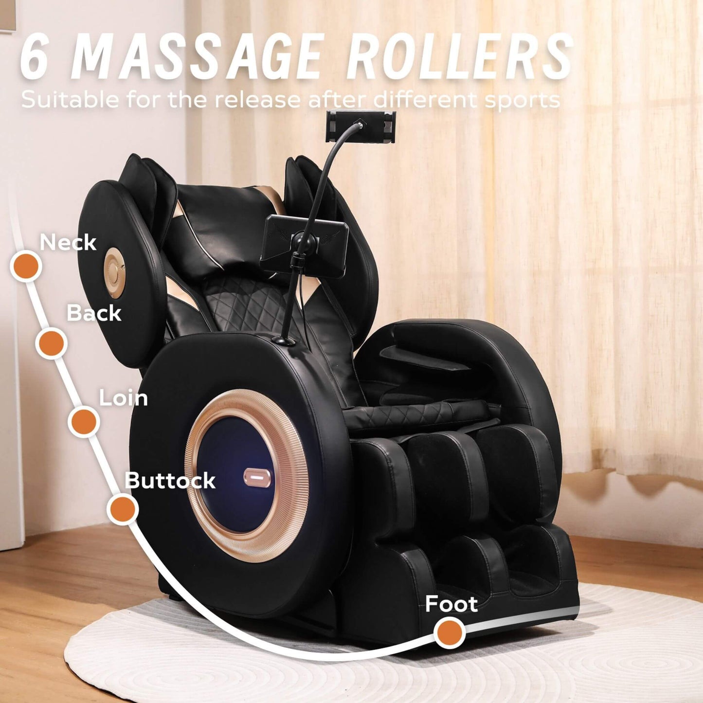 Tranquil Automatic Zero-Gravity Massage Recliner Chair With Full Body Air Pressure (SAK76018)