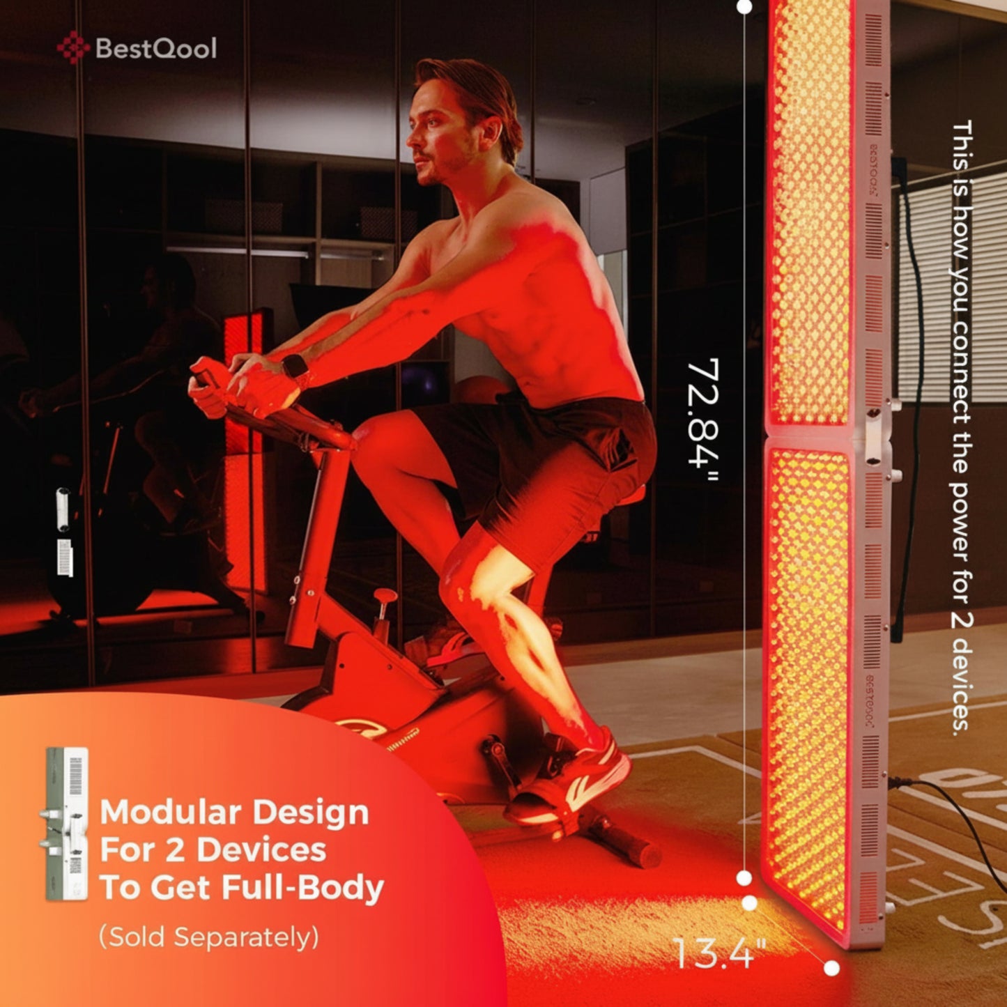 Red Light wellness Device, 4 Wavelengths Full Body Infrared Red Light wellness at Home, Elite Grade Dual Chip 300 Leds, High Power, 500W. Modular Design.