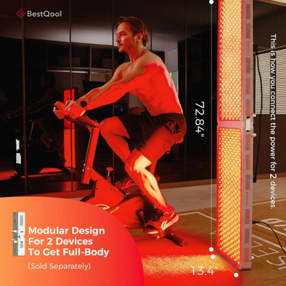 Red Light wellness Device, 4 Wavelengths Full Body Infrared Red Light wellness at Home, Elite Grade Dual Chip 300 Leds, High Power, 500W. Modular Design.