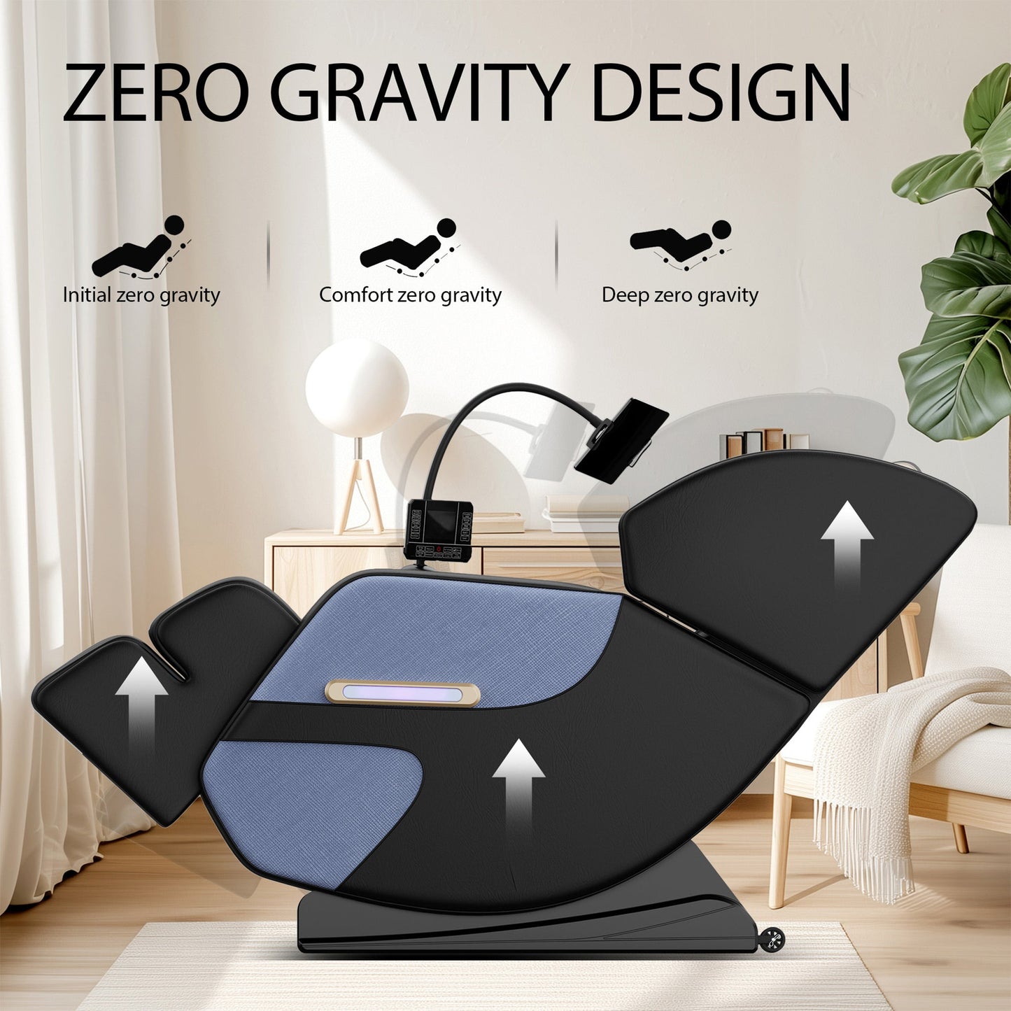 Imperium Full-Body Zero-Gravity Massage Recliner Chair With Ambient Lighting (SAK34591)