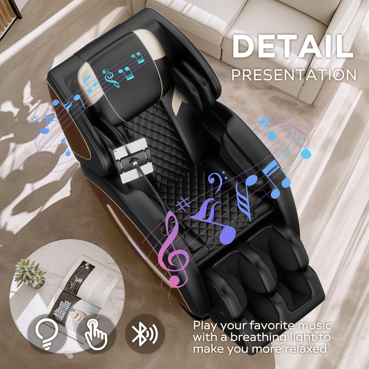 Sovereign Zero-Gravity Massage Chair With Six Massage Rollers (SAK32089)