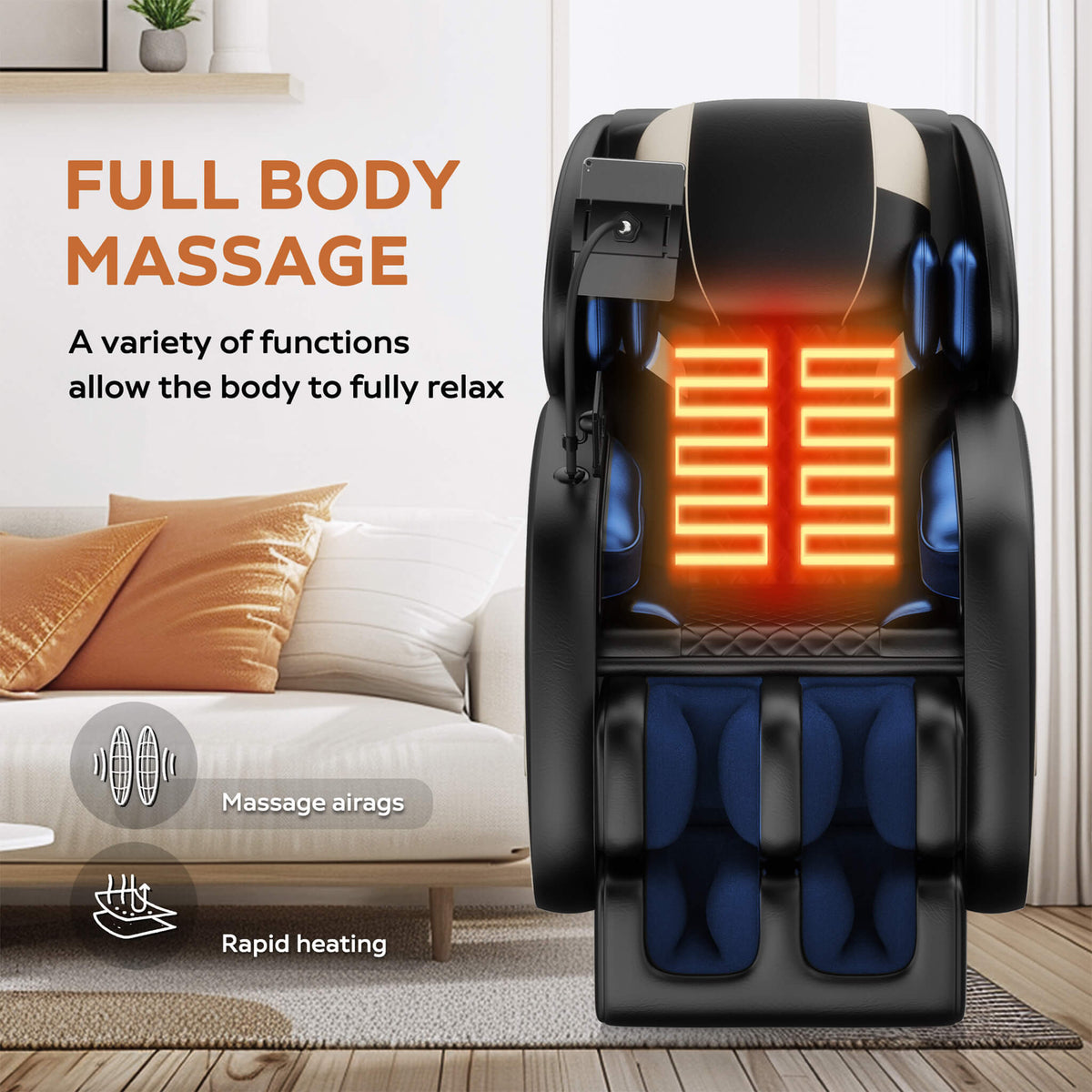 Sovereign Zero-Gravity Massage Chair With Six Massage Rollers (SAK32089)