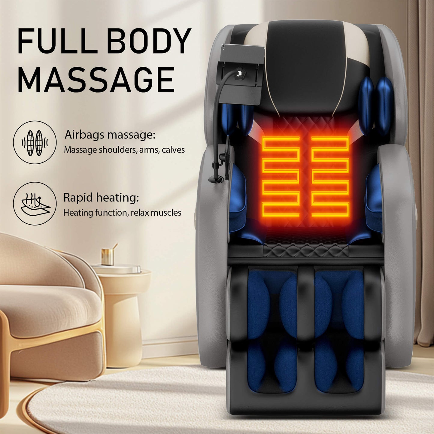 Opulence Zero-Gravity Massage Recliner Chair With Bluetooth Audio (SAK31972)